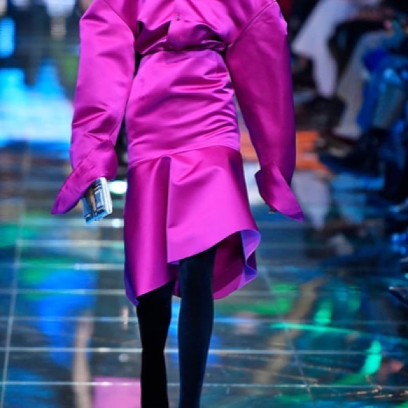 Balenciaga SS19 Pink Silk Godet Peplum Runway Skirt - Picture 9 of 13